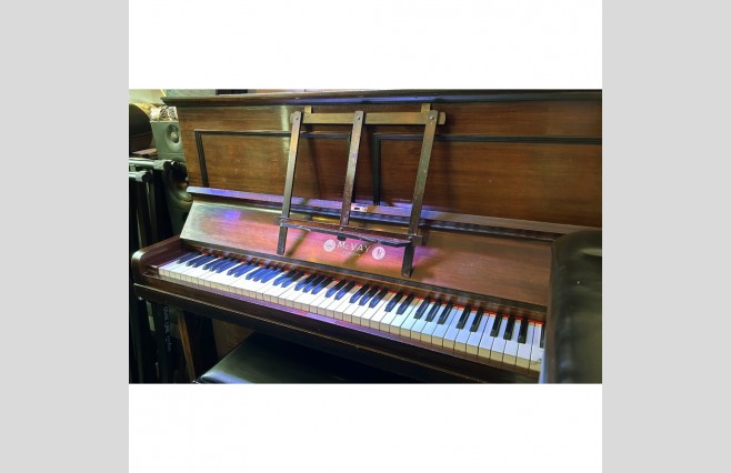 McVay Mahogany Upright Piano, Used Sold As Seen Bargain - Image 3